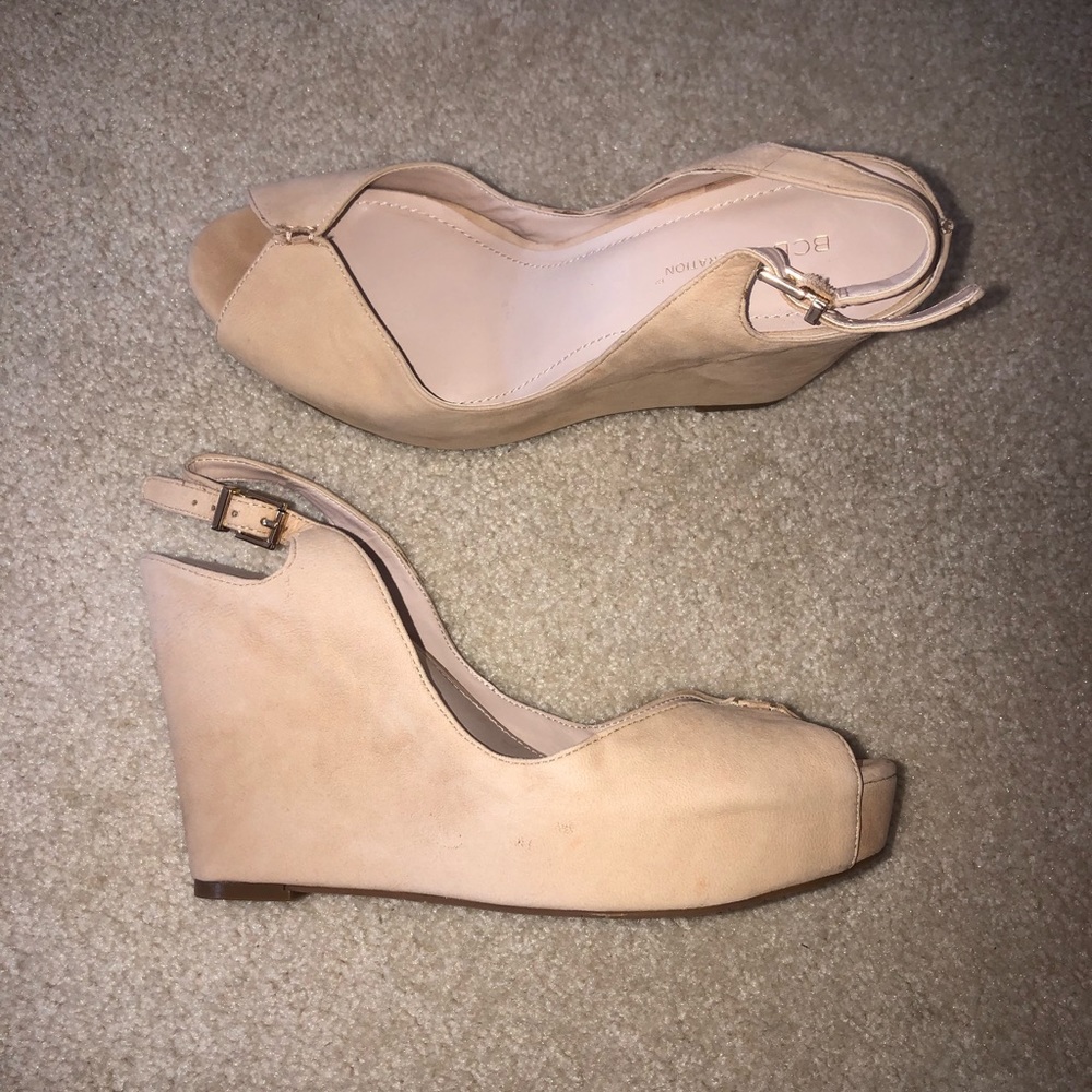 Bcbgeneration Tashaa Platform Slingback Wedges 9.5 - image 1